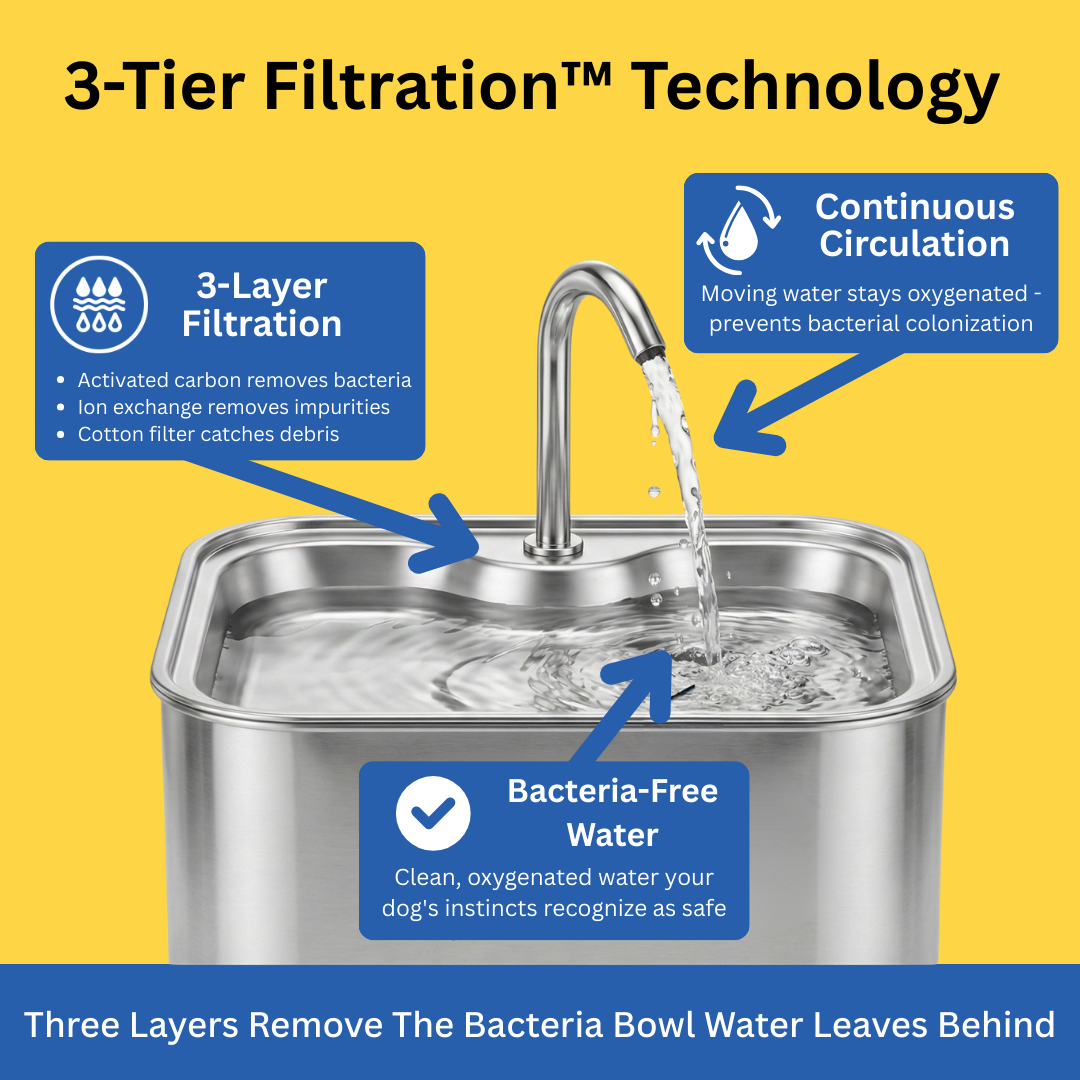 PawMex Stainless Steel Water Fountain (8 Filters)