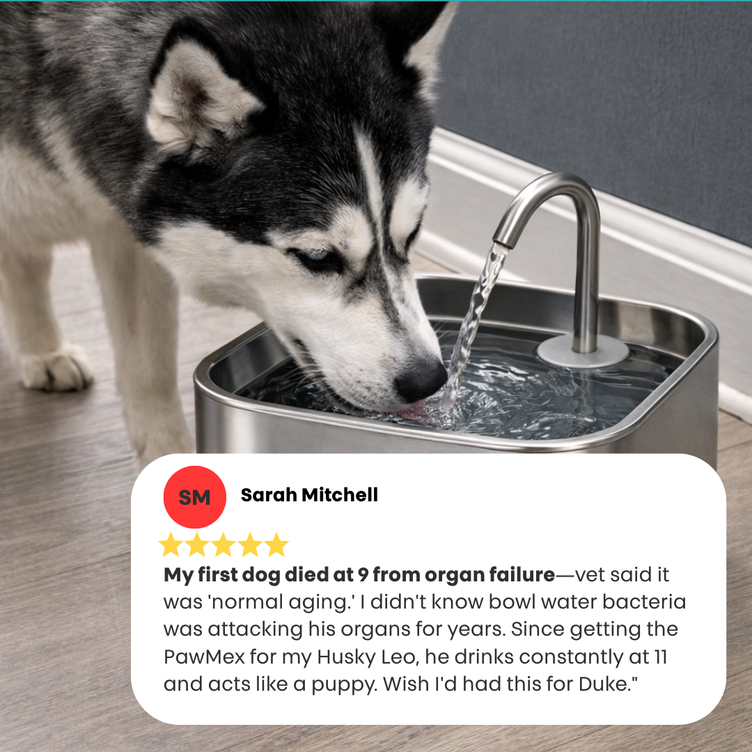 PawMex Stainless Steel Water Fountain (8 Filters)