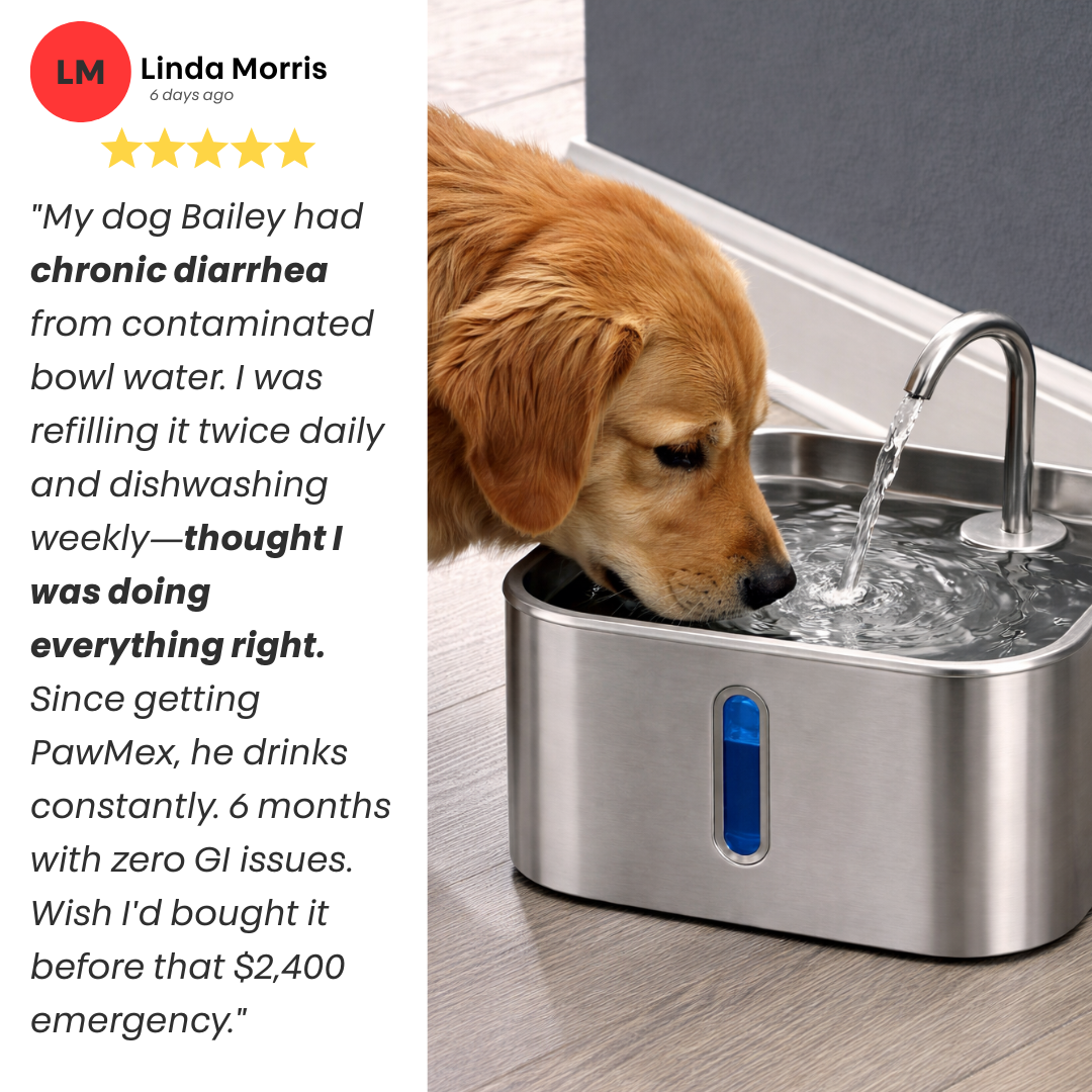 PawMex Stainless Steel Water Fountain (8 Filters)